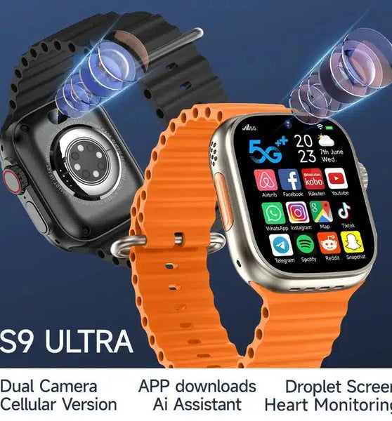 S9 Ultra 4G Dual Camera Watch