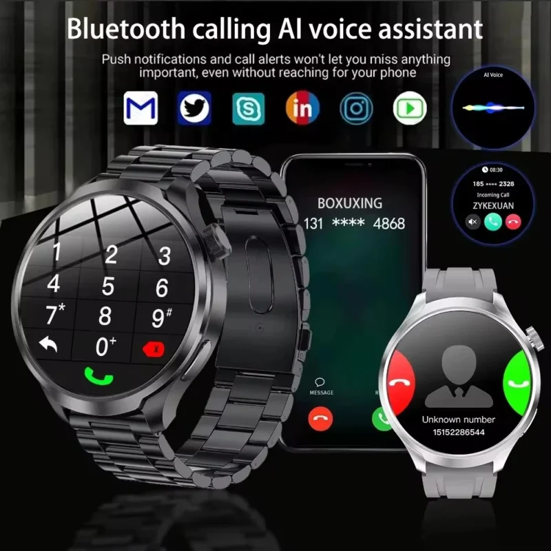 New 1.85-inch Ultra HD Smart Watch NFC GPS Track Bluetooth Call Compass Heart rate Sports Fitness smartwatch For Huawei Xiaomi - Image 4