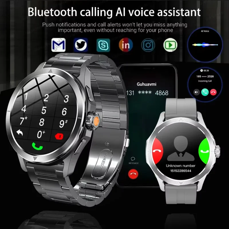 New For Xiaomi S4 Ultra Smart Watch Men AMOLED Outdoor Sports NFC GPS Compass Heart rate Waterproof Bluetooth Call Smartwatches - Image 3