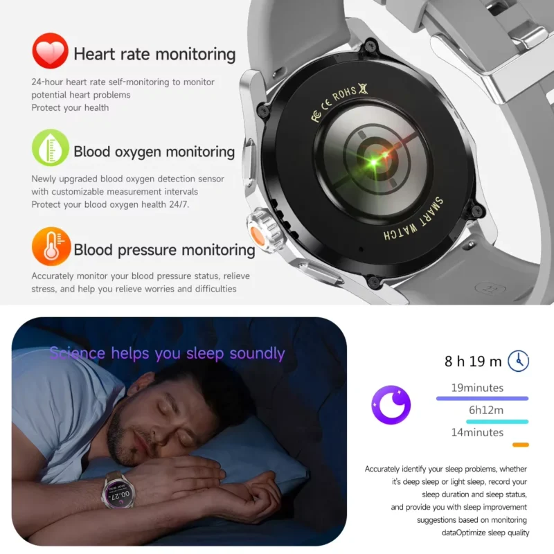 New For Xiaomi S4 Ultra Smart Watch Men AMOLED Outdoor Sports NFC GPS Compass Heart rate Waterproof Bluetooth Call Smartwatches - Image 6